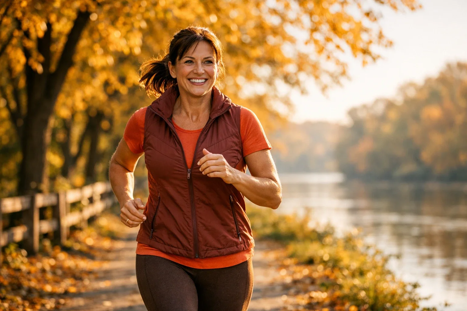 Person exercising outdoors for type 2 diabetes prevention