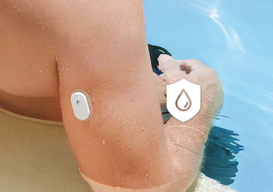 Sibionics GS1 - Rezistență la apă pentru un stil de viață activ Senzor de glicemie Sibionics GS1 rezistent la apă IP28 - monitorizare la piscină și duș