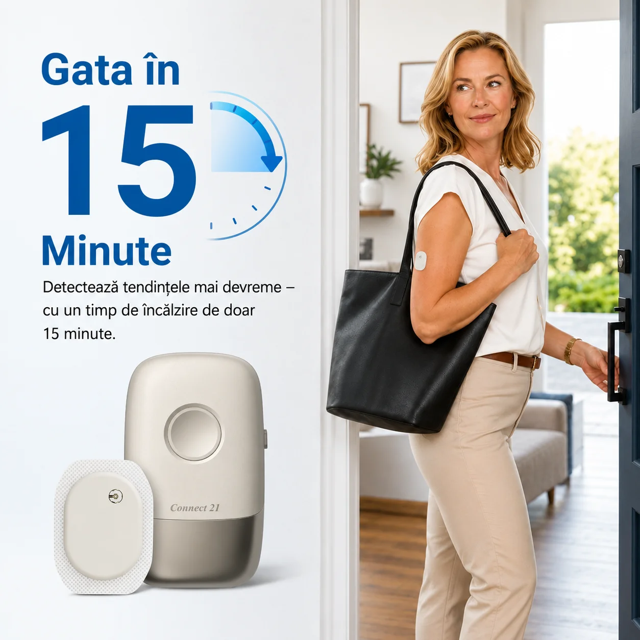 Connect 21 CGM cu inițializare rapidă în 15 minute
