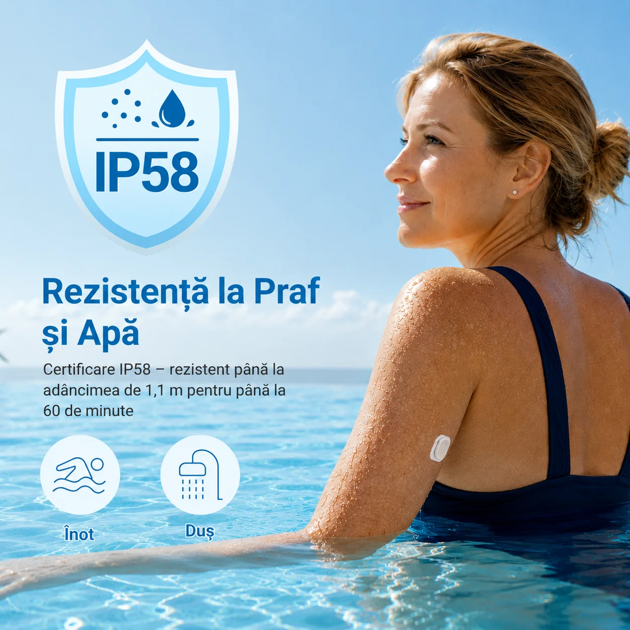 Senzor Connect 21 CGM rezistent la apă IP58